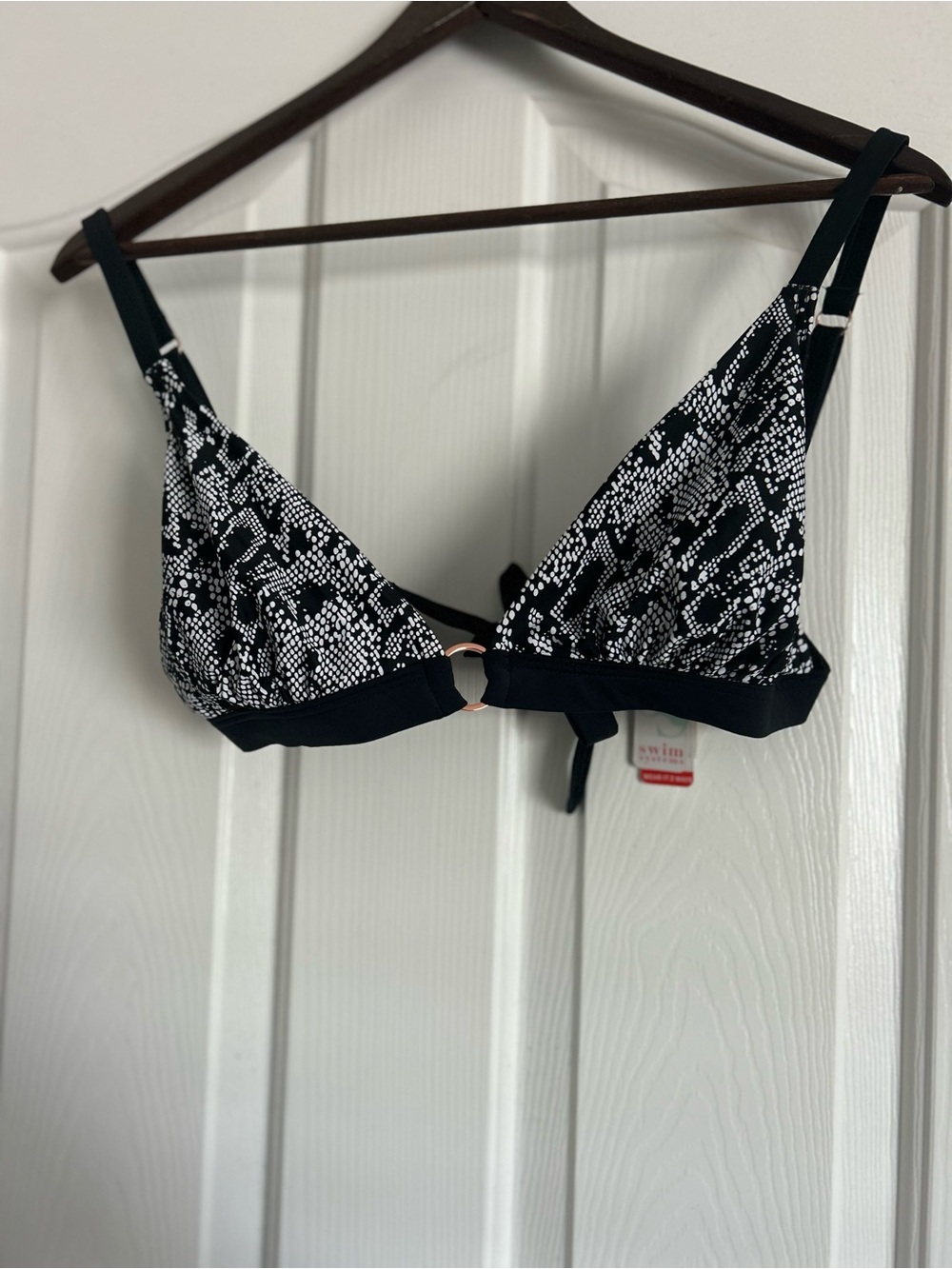 Black & White Printed Triangle Bralette